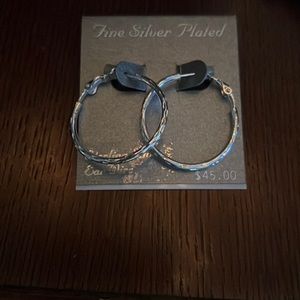 Silver hoop earrings
